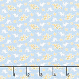 Aunt Grace Rock My Baby - Bunny Blue Yardage