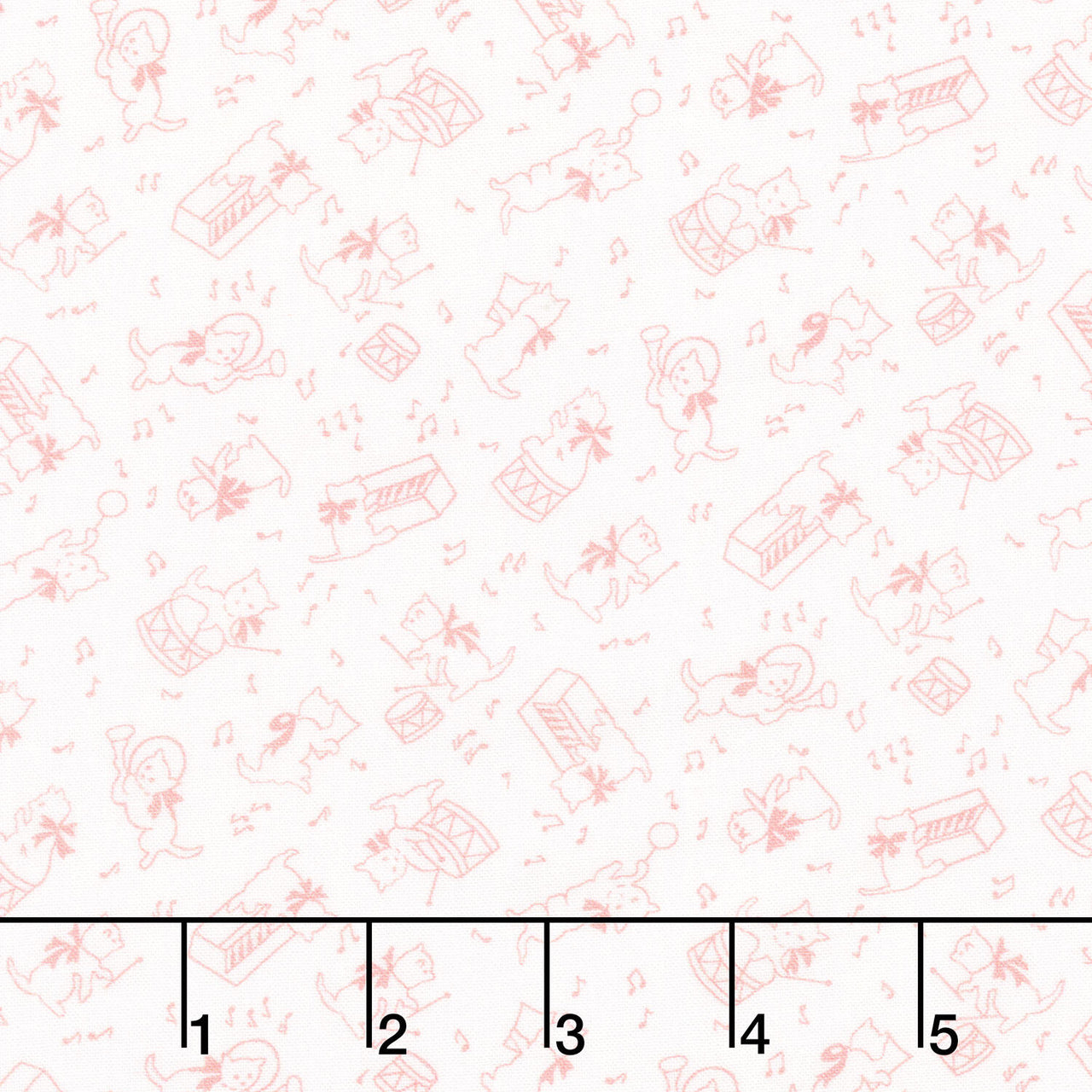 Aunt Grace Rock My Baby - Cat Pink Yardage
