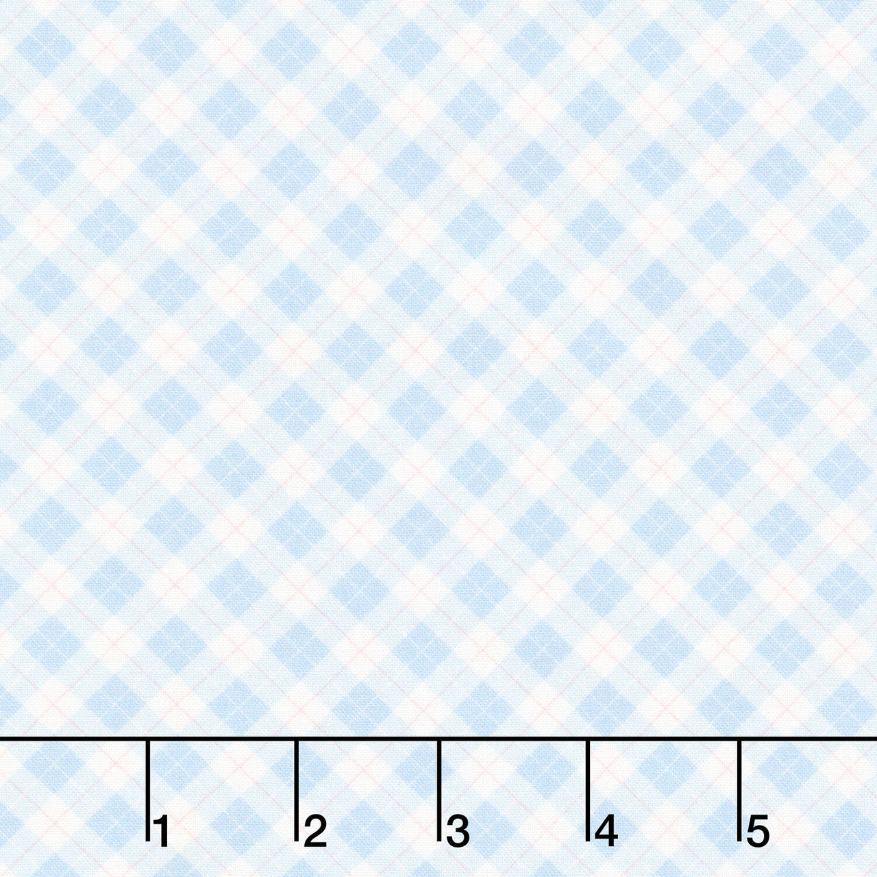 Aunt Grace Rock My Baby - Plaid Blue Yardage