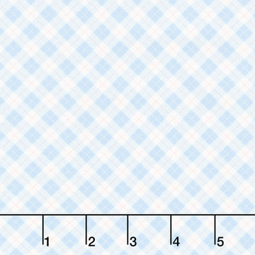 Aunt Grace Rock My Baby - Plaid Blue Yardage