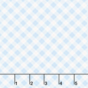 Aunt Grace Rock My Baby - Plaid Blue Yardage