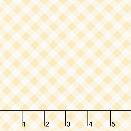 Aunt Grace Rock My Baby - Plaid Yellow Yardage