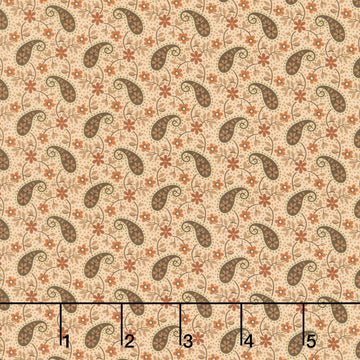 Midnight Cheddar - Paisley Parade Beige Yardage