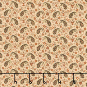 Midnight Cheddar - Paisley Parade Beige Yardage