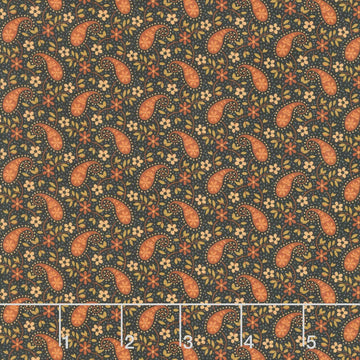 Midnight Cheddar - Paisley Parade Black Yardage