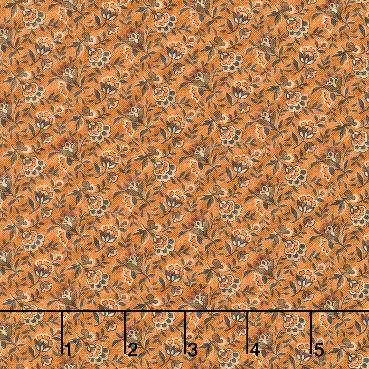Midnight Cheddar - Fall Flowers Cheddar Yardage