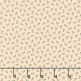 Midnight Cheddar - Dot Leaf Cream Yardage