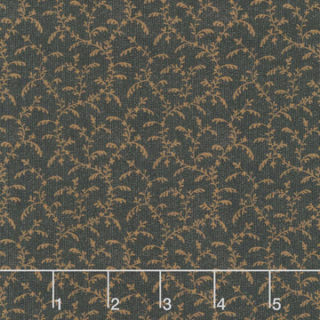 Midnight Cheddar - Climbing Vine Black Yardage