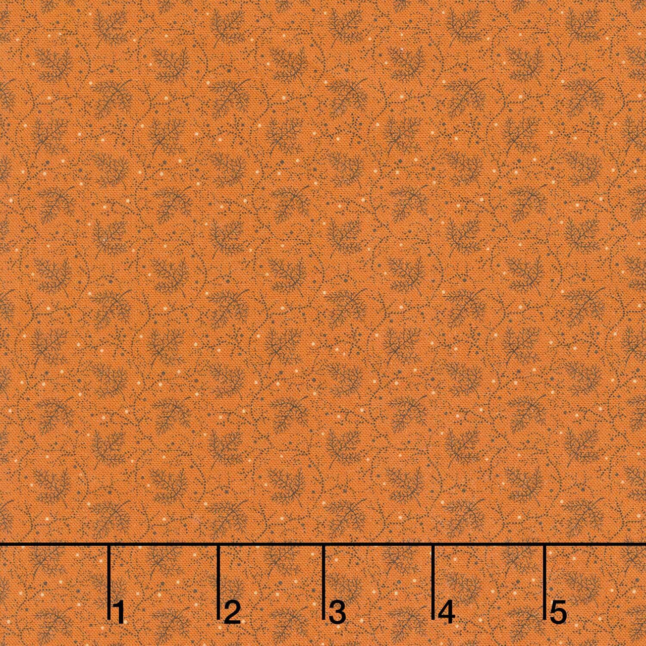 Midnight Cheddar - Transparent Leaves Cheddar Yardage
