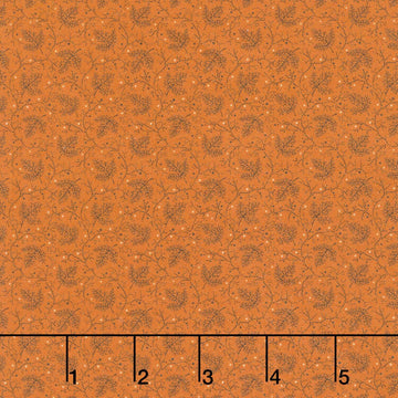Midnight Cheddar - Transparent Leaves Cheddar Yardage