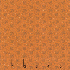 Midnight Cheddar - Transparent Leaves Cheddar Yardage
