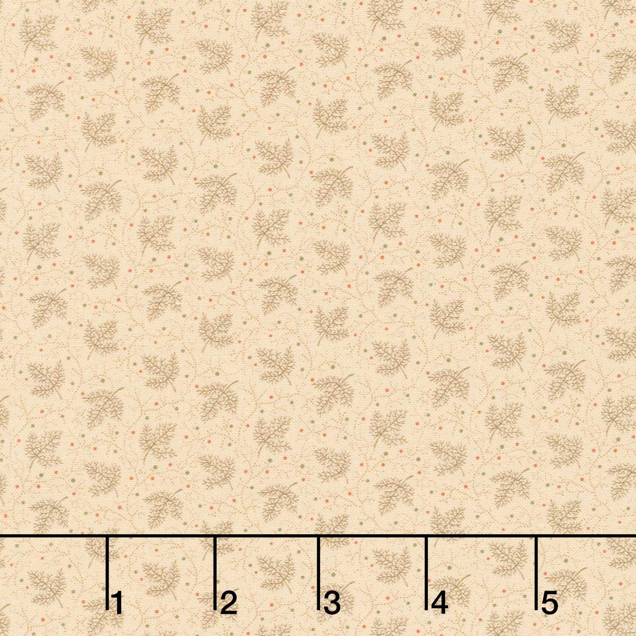 Midnight Cheddar - Transparent Leaves Tan Yardage