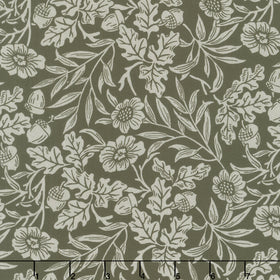 Oak Alley - Floral Olive Yardage