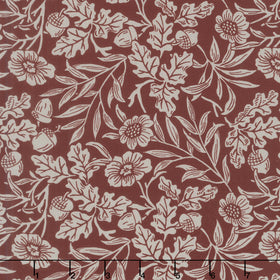 Oak Alley - Floral Red Yardage