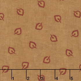 Oak Alley - Flowing Leaf Gold Yardage