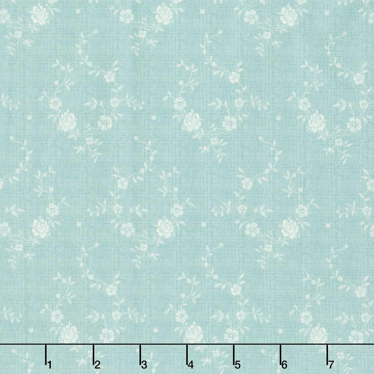 Blue Palisades - Roses Aqua Yardage