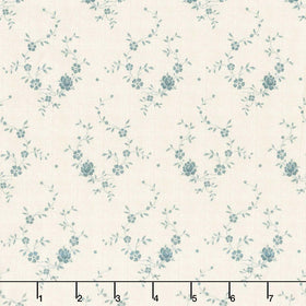 Blue Palisades - Roses Cream Yardage