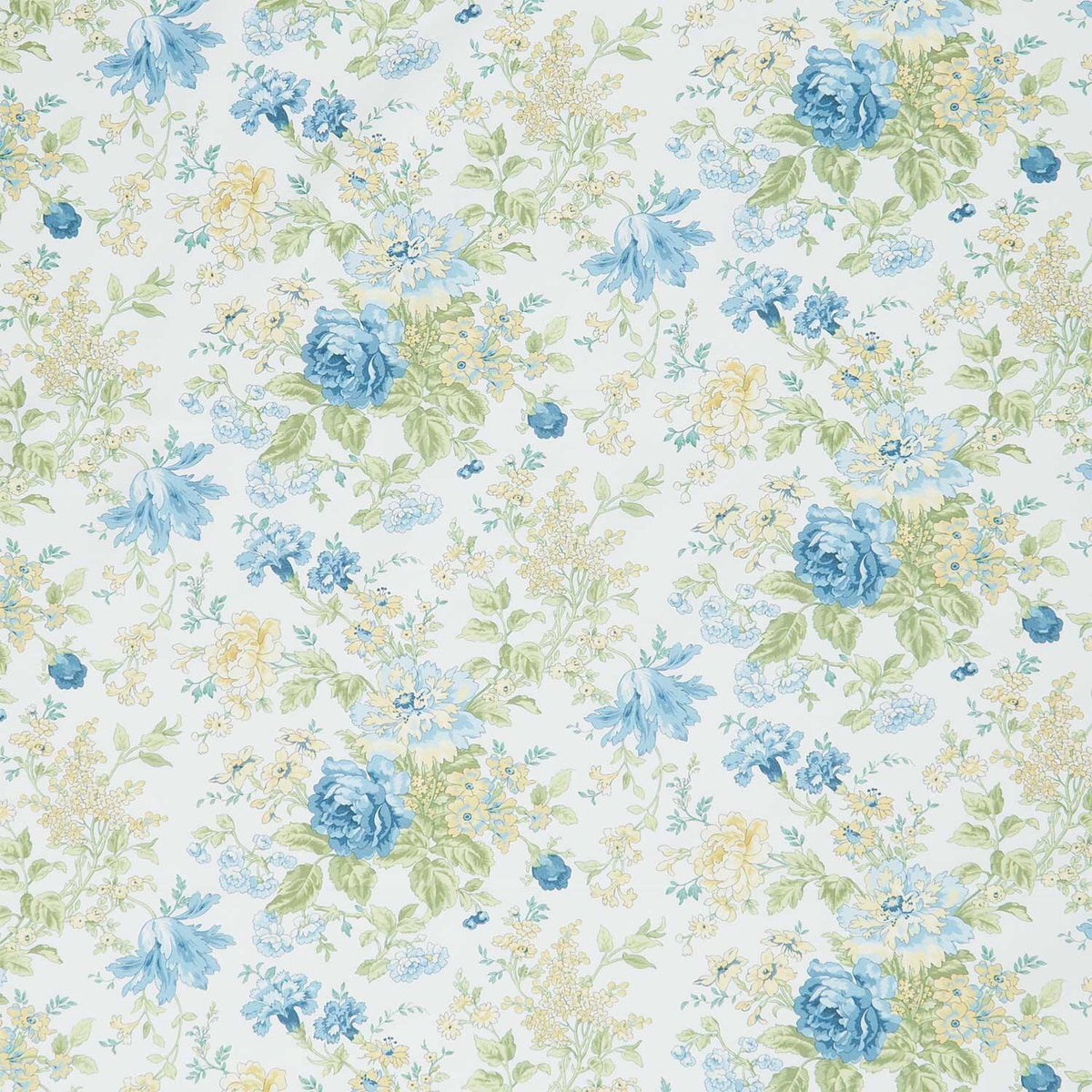 Buttercup & Blues - Large Floral Multi Yardage