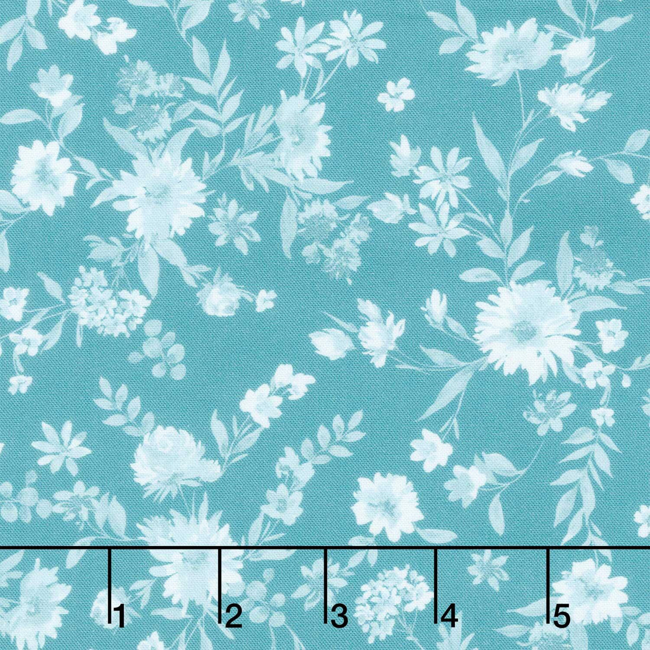 Buttercup & Blues - Viney Floral Blue Yardage