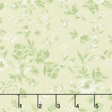 Buttercup & Blues - Viney Floral Green Yardage