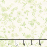 Buttercup & Blues - Viney Floral Lime Yardage