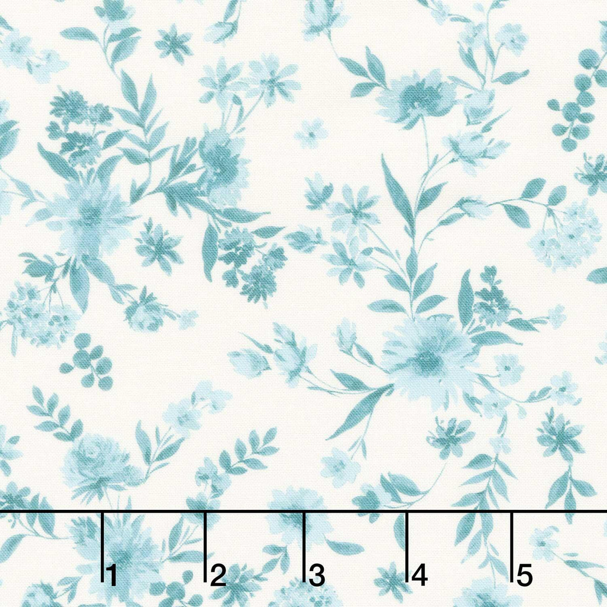 Buttercup & Blues - Viney Floral Sky Yardage