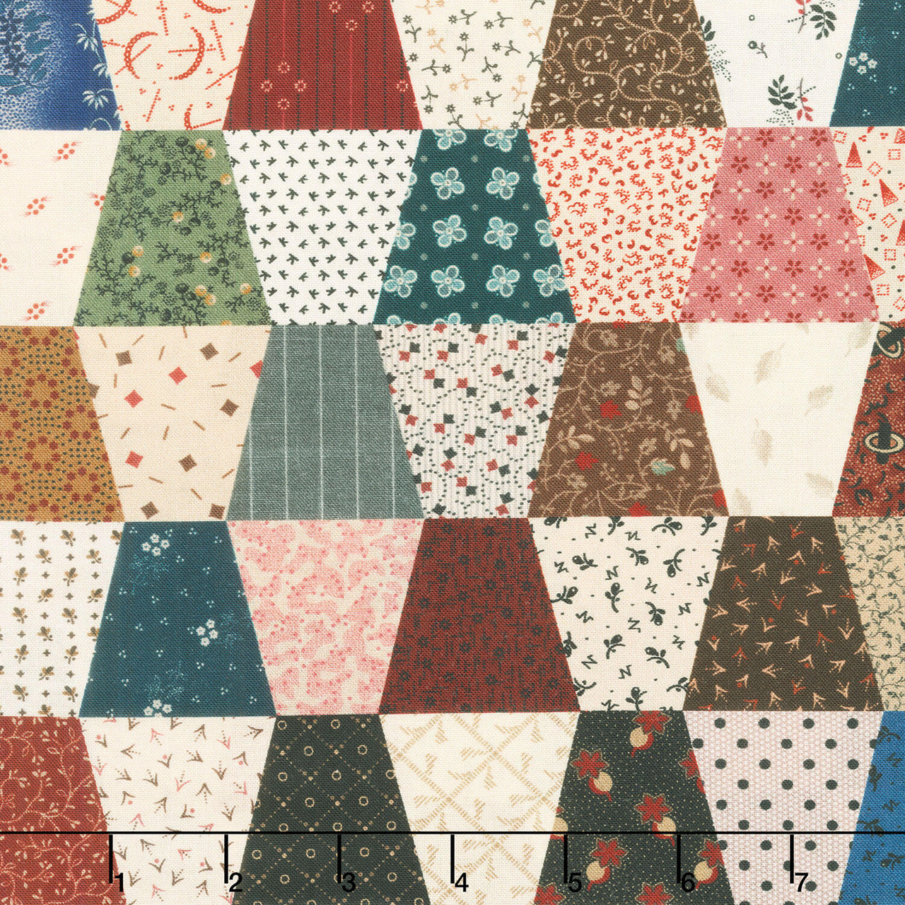 Cotton Thimble Miniatures - Tumbler Multi 108" Wide Backing