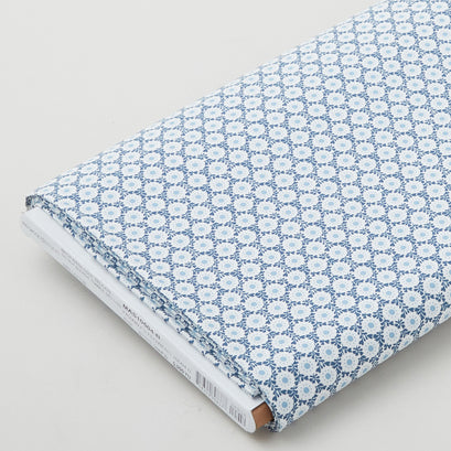 Franny's Flowers - Polka Dot Floral Blue 5 Yard Bolt