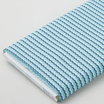 Kimberbell Classic - Wavy Stripe Teal 5 Yard Bolt