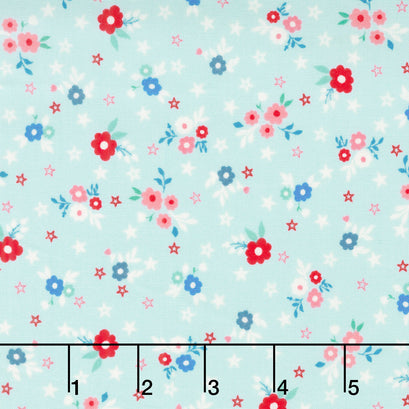 Star Spangled Beauty - Bouquets Aqua Yardage