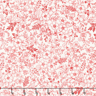 Star Spangled Beauty - Toile Red Yardage