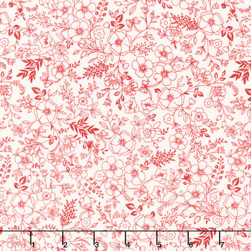 Star Spangled Beauty - Toile Red Yardage