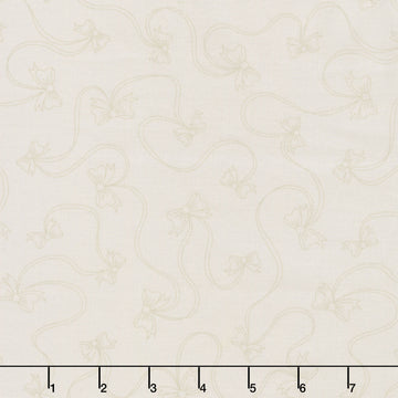Star Spangled Beauty - Bows Soft White Yardage