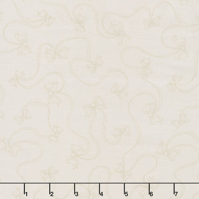 Star Spangled Beauty - Bows Soft White Yardage