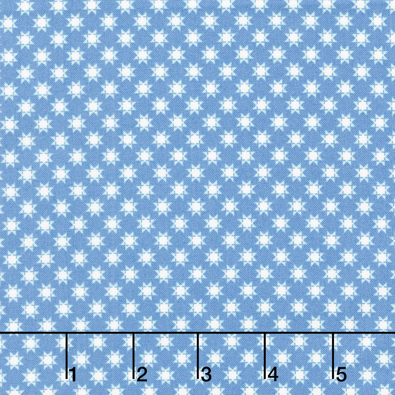 Star Spangled Beauty - Tiny Quilt Stars Soft Blue Yardage