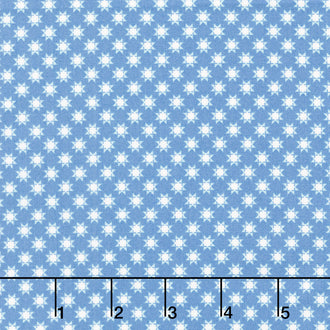 Star Spangled Beauty - Tiny Quilt Stars Soft Blue Yardage