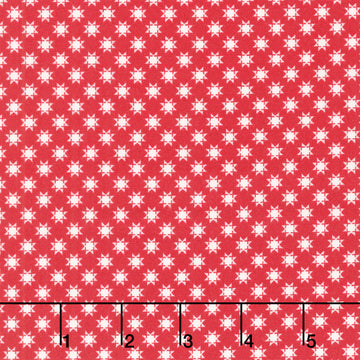 Star Spangled Beauty - Tiny Quilt Stars Red Yardage