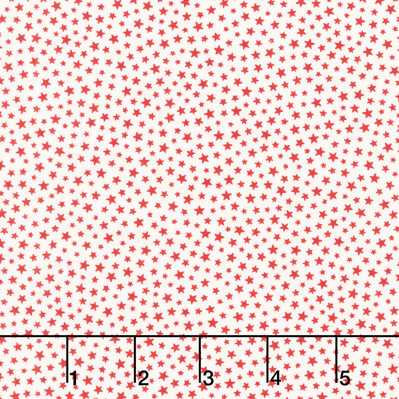 Star Spangled Beauty - Sparkle Stars Red Yardage