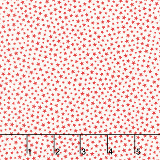 Star Spangled Beauty - Sparkle Stars Red Yardage