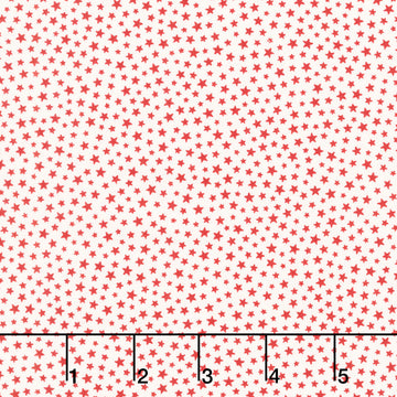Star Spangled Beauty - Sparkle Stars Red Yardage