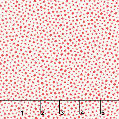 Star Spangled Beauty - Sparkle Stars Red Yardage