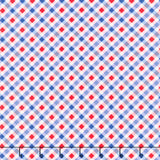 Star Spangled Beauty - Bias Gingham Blue Red Yardage