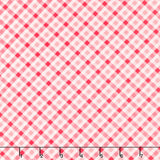 Star Spangled Beauty - Bias Gingham Pink Red Yardage