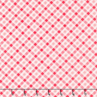 Star Spangled Beauty - Bias Gingham Pink Red Yardage