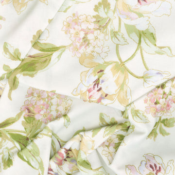 Grand Entrance - Scrolling Tulips Cream Metallic Yardage