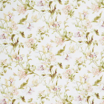 Grand Entrance - Scrolling Tulips Cream Metallic Yardage