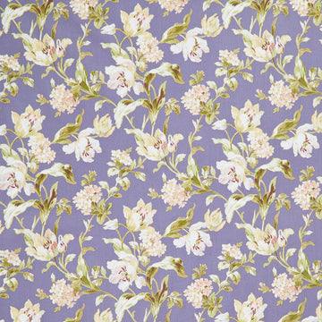 Grand Entrance - Scrolling Tulips Dark Purple Metallic Yardage