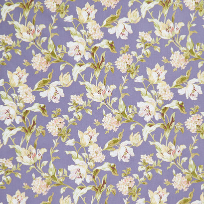 Grand Entrance - Scrolling Tulips Dark Purple Metallic Yardage