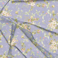 Grand Entrance - Scattered Bouquet Medium Purple Metallic Yardage