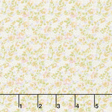 Grand Entrance - Packed Floral Metallic Cream Yardage